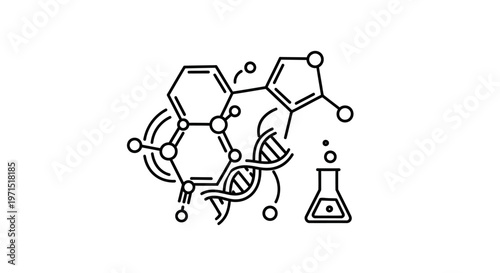 Biotechnology and Molecular Science Concept Icon