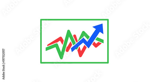 Colorful Arrow Graph Chart Design.