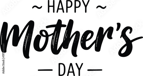 Minimalist Happy Mother's Day Calligraphy