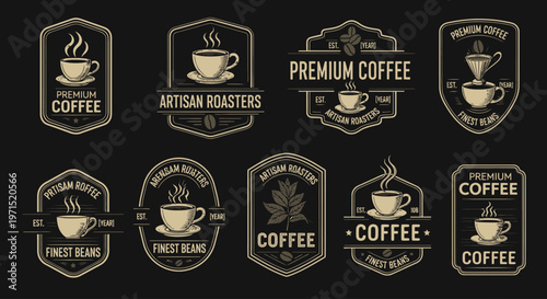 Coffee Badges Logos and Labels.