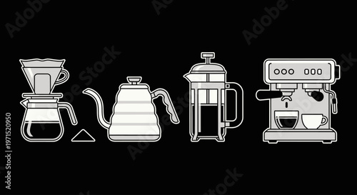 Coffee makers and brewing equipment line.