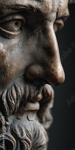 Masterful craftsmanship of a historical figure in sculpture