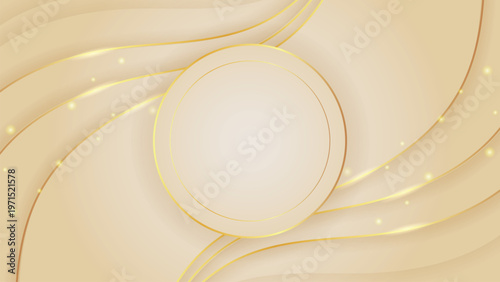 Minimalist Golden Line Art on Cream. Sophisticated abstract textures for cosmetic packaging, business cards, and luxury aesthetic projects.