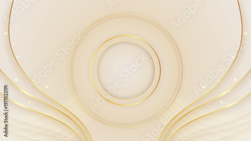 Elegant Gold Neon & Glittering Stars. Radiant golden accents on a cream canvas, perfect for royal-themed designs and festive celebration banners.