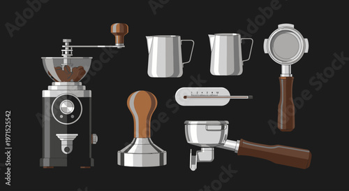 Coffee maker machine brewing equipment tools.