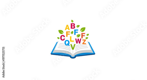 Colorful Alphabet Letters Emerging Book.