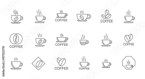 Coffee Cup Icon Line Art.