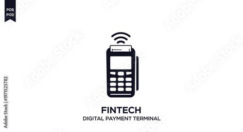 Digital payment terminal device icon.