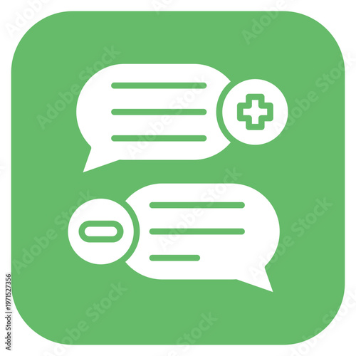 Plus And Minus Comments Icon Style