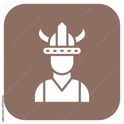 Viking Man Icon Style