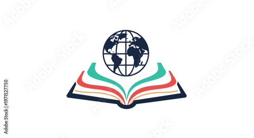 Open Book with Globe on Top.