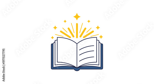 Open Book with Shining Light.