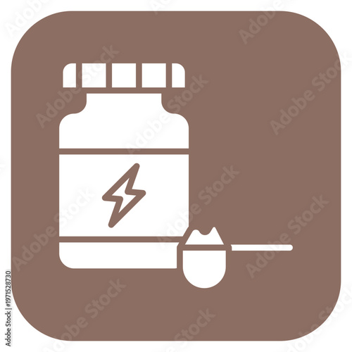 Protein Powder Icon Style