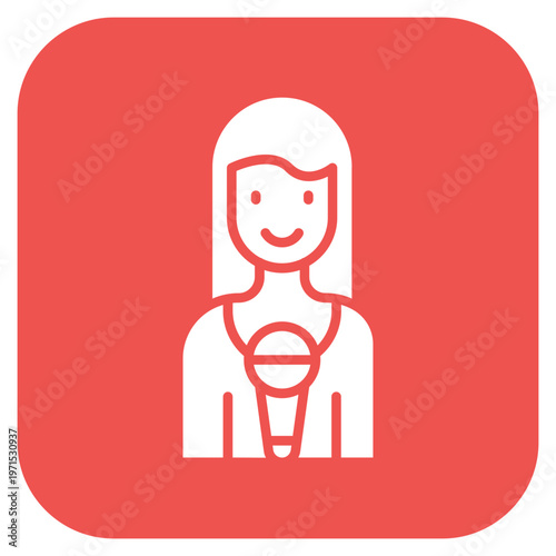 Journalist Female Icon Style