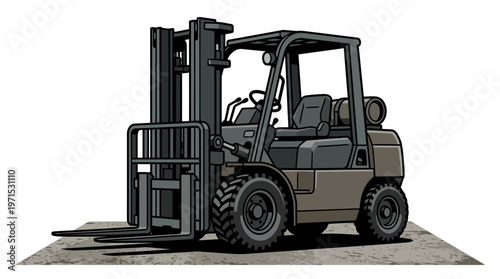 Forklift Truck Industrial Heavy Machinery.