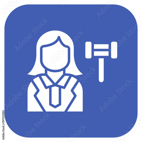 Judge Female Icon Style