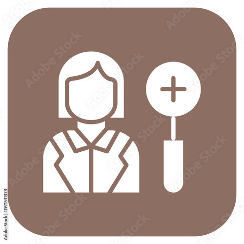 Dermatologist Female Icon Style