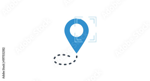 Blue Location Map Pin Icon.