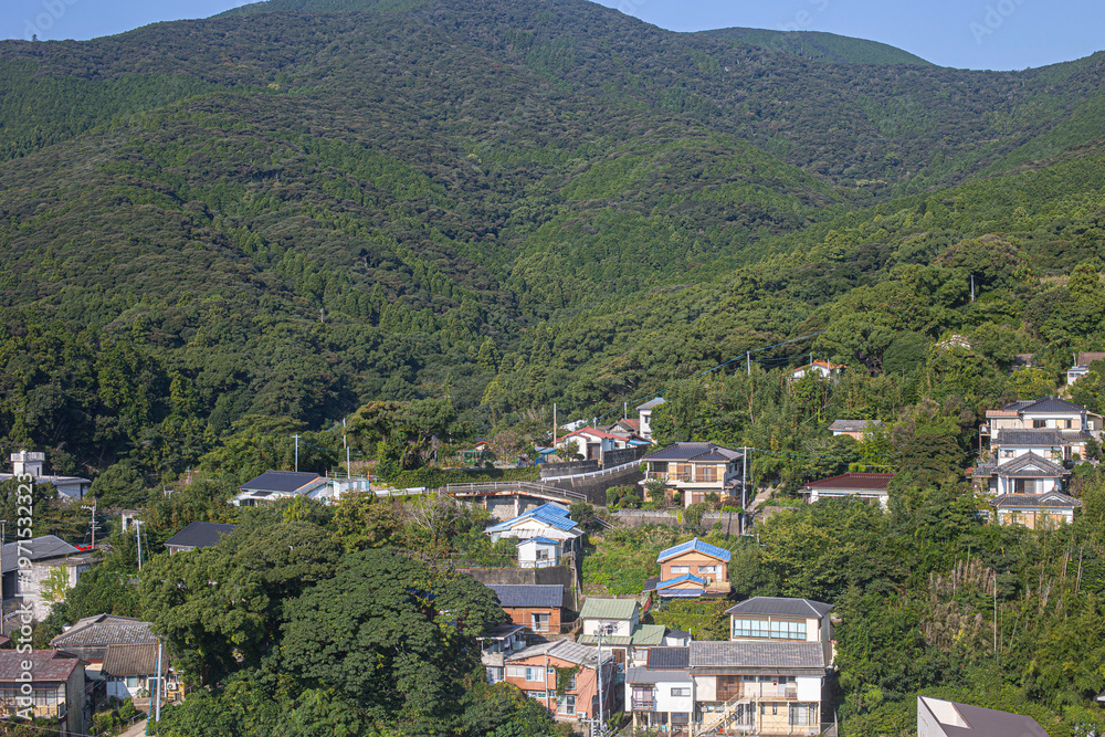 Fototapeta premium Village in Japan in the mountains
