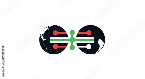 Colorful abstract symbol logo design.