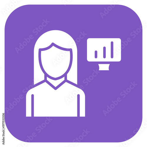 Data Scientist Female Icon Style