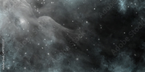 Twinkling Beautiful Stars and Constellations dark black, white space background. Nebula galaxy background. abstract grey color space cosmos design is light with white gradient vector.