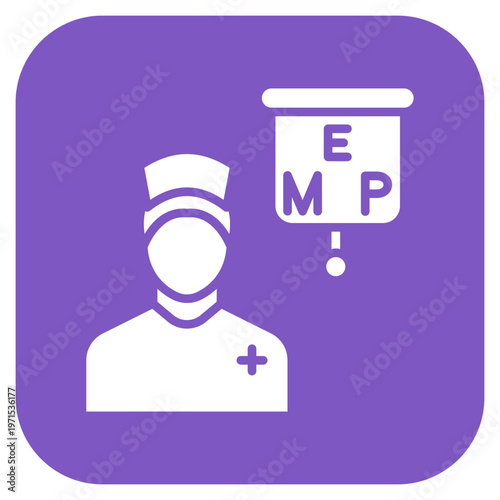 Ophthalmic Nurse Male Icon Style