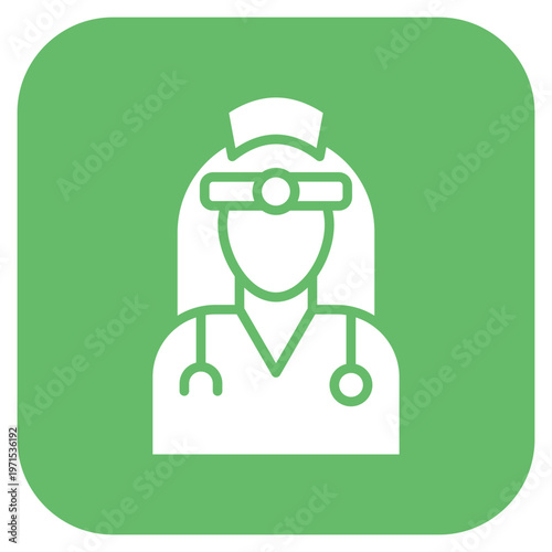 Ophthalmologist Female Icon Style