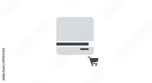 Shopping cart on a computer screen.