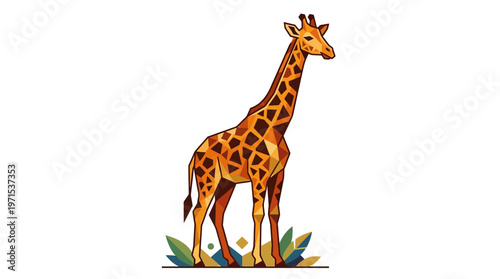 Giraffe standing in natural outdoor setting.
