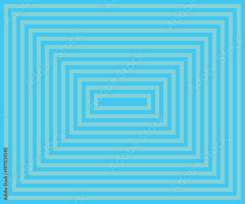 Concentric squares a vibrant cyan abstract pattern with nested rectangles