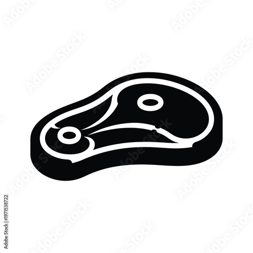 Black and white illustration of a stylized amoeba with internal structures.