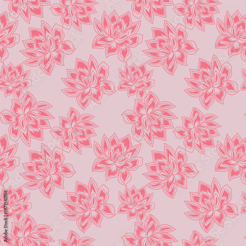Big flowers pattern, upscale floral pattern. graphical textures floral, trendy colors pattern , flowers background with leaves. vector illustration.
