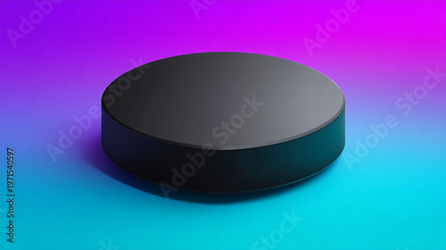 Modern Abstract 2D Graphic Design with Centered Minimalist Vector Art Focal Point on Vibrant Background