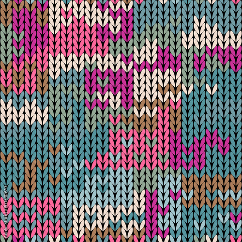 Knitted background pattern wallpaper knitting decorative print handmade textile knitting handiwork	
