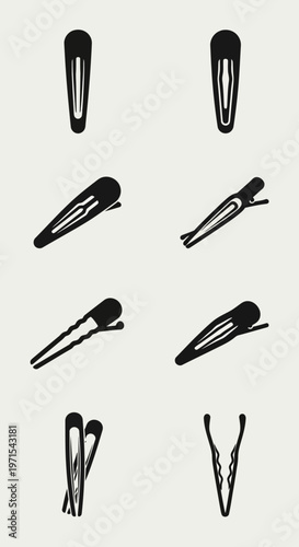 Collection of Hair Clips, Styling Accessories, Beauty Tools, Hairdressing Supplies