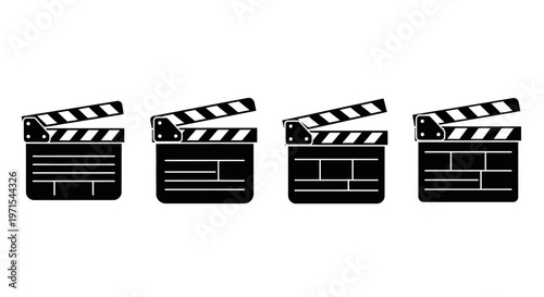 Film Clapperboards Icons Set