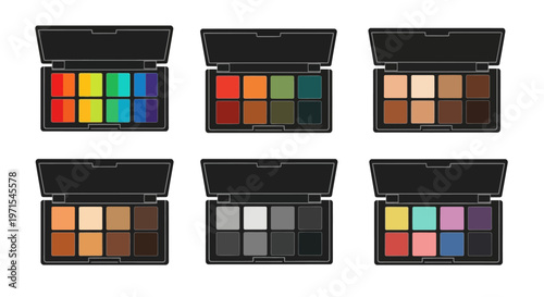 Makeup Palettes: Rainbow, Earth Tones, Neutrals, Grays, and Bright Colors