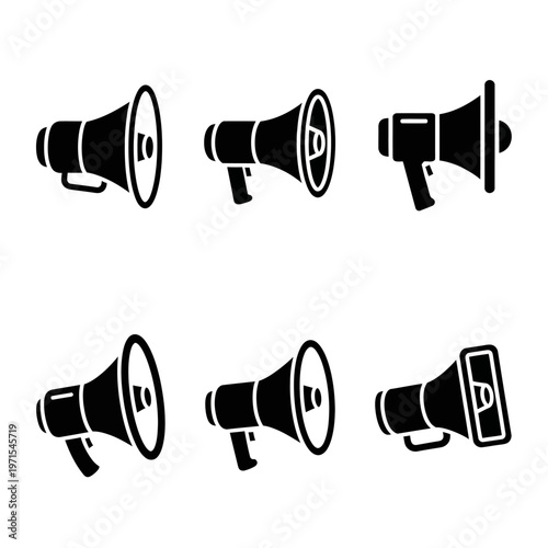 Megaphone Icons Set