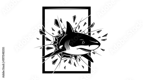 Shark Breaking Through Window