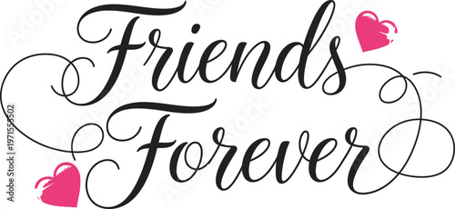 Friendship Day Handwritten quote about friendship lasting forever Vector