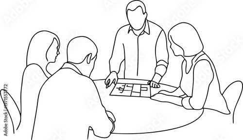 People Meeting At Table