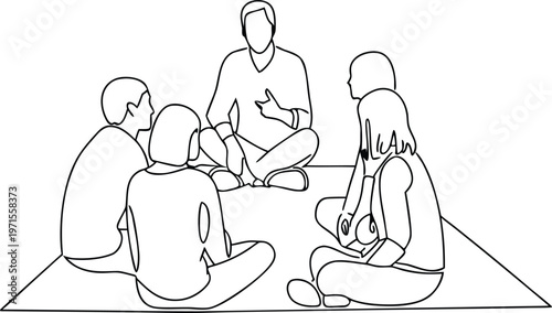 Group Discussion Concept With People Sharing Ideas And Teamwork Collaboration