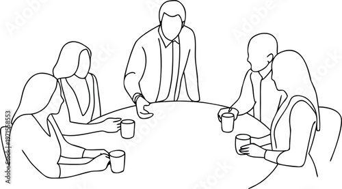 Meeting People Group Sketch