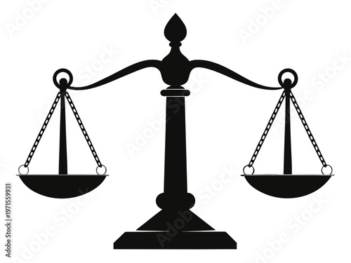 Classic balance scale symbolizing justice and equilibrium