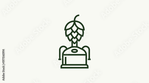 Minimalist Beer Hop Mascot
