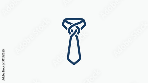 Elegant Vector Tie Icon on White Background
