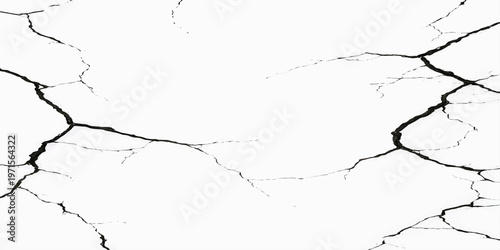 A grunge vector illustration of a map of Italy featuring a crack in the wall and a dark shadow framed by a blue paint splash and liquid ink droplets with a wave pattern