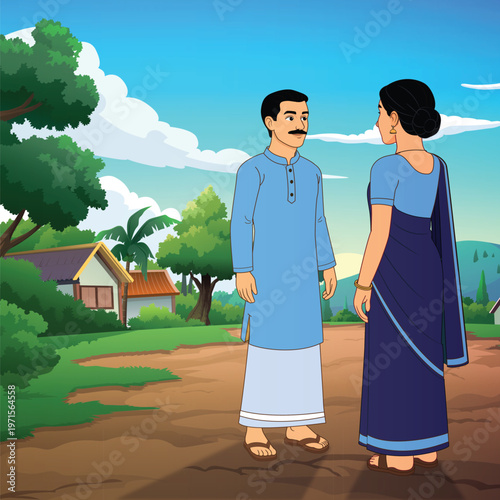 Indian village characters