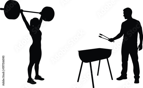 Silhouette of sad person hugging knees on transparent background.